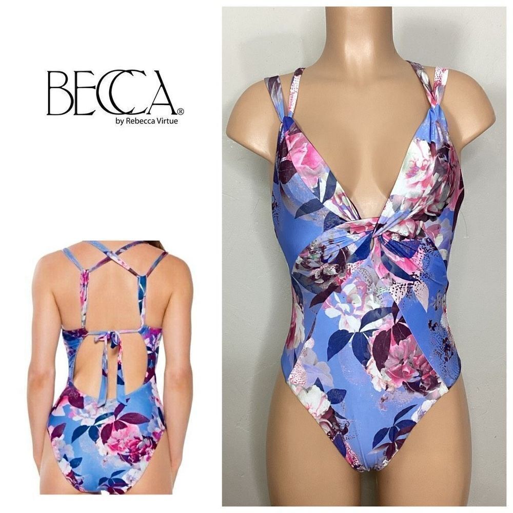 New. BECCA floral swimsuit. Small. Retails $149
